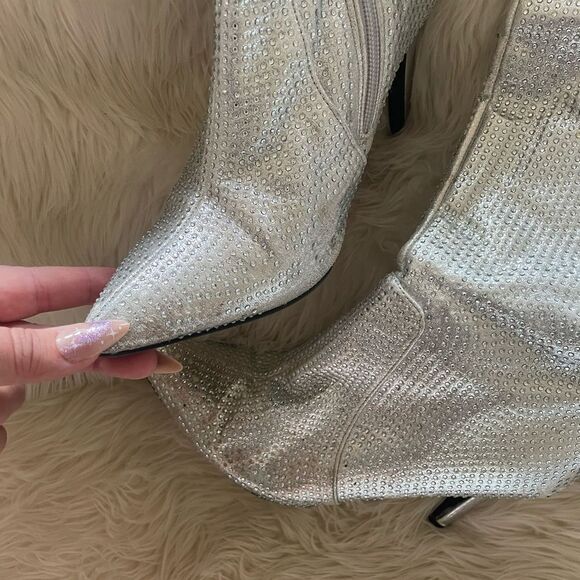 Silver rhinestone cowgirl boots - Picture 11 of 12